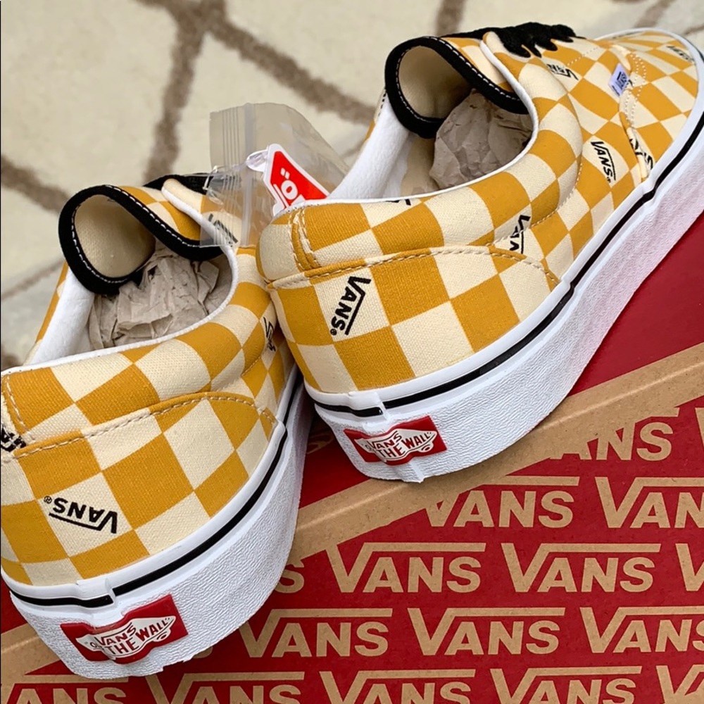 •VANS ERA big checkerboard yellow/true white Mens - Picture 9 of 16